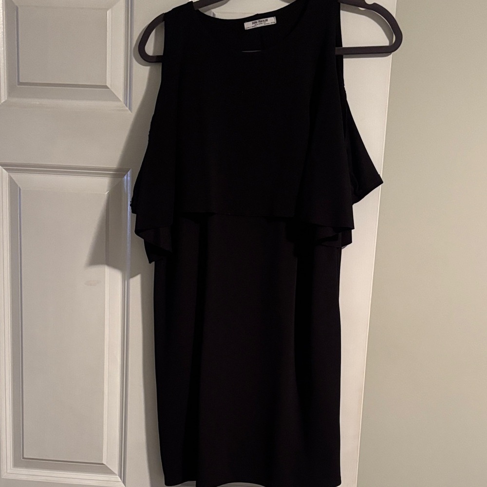 Zara Black Layered Mini Dress